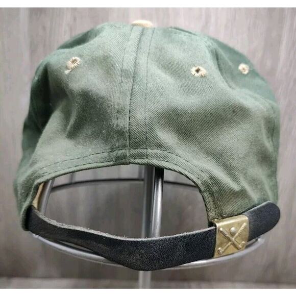 Vintage Meridian Oil Green Golf Hat Rope Strapback Adjustable Midland Texas USA - Picture 3 of 8